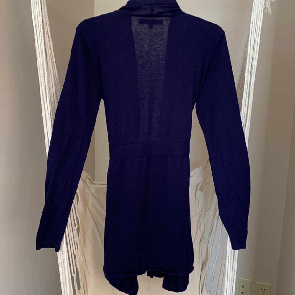 Apt 9- Medium- Dark blue long sweater wrap w/ pockets - Picture 3 of 3